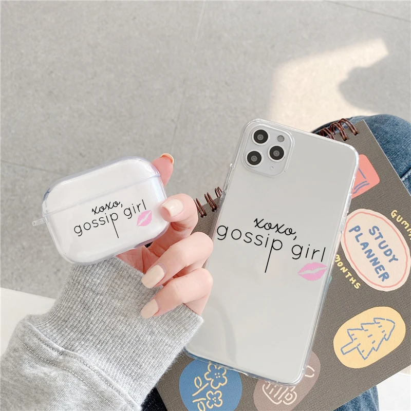 Красота прозрачные милые Сплетница прозрачный силиконовый чехол для гарнитура