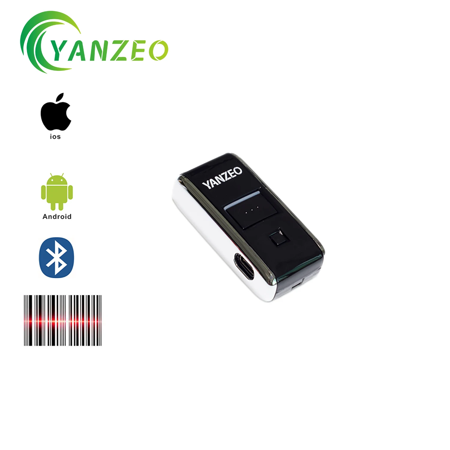 

Mini Portable Pocket Barcode Scanner Wireless YZ2002 Handheld 1D Laser Bluetooth Bar Code Reader for IOS Android IPAD Windows