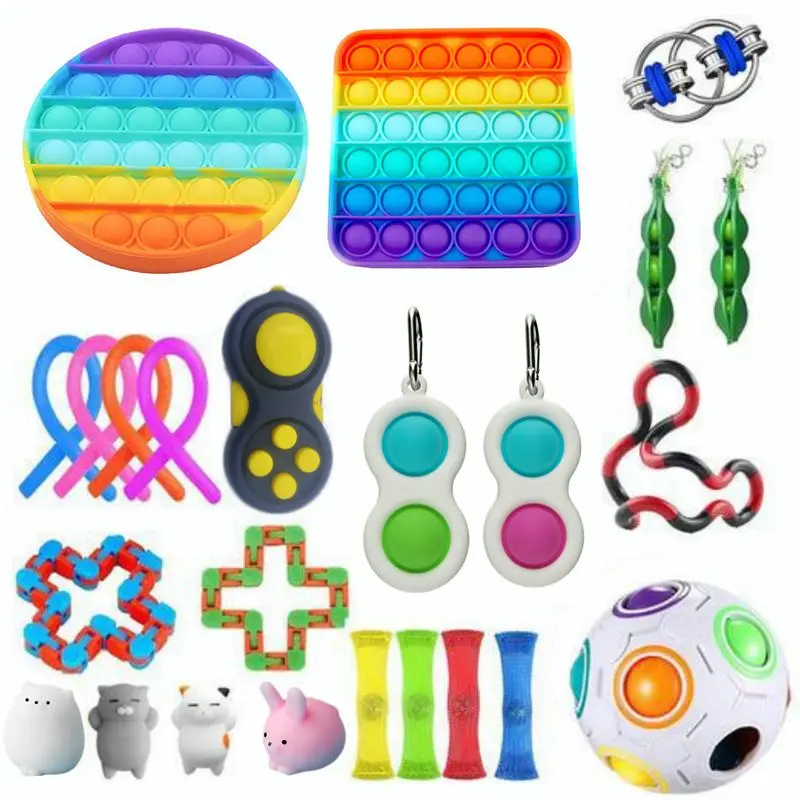 

Pop Fidget Toys It Antistress Set Stretchy Strings Popit Gift Pack Adults Children Squishy Sensory Stress Relief Figet Toy