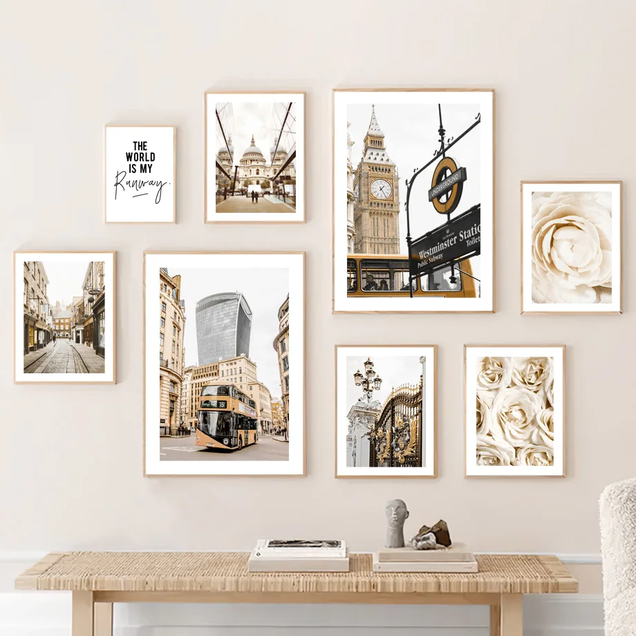 

Paris Tower Of London Big Ben Louvre Vintage Art Canvas Painting Nordic Posters And Prints Wall Pictures For Living Room Decor