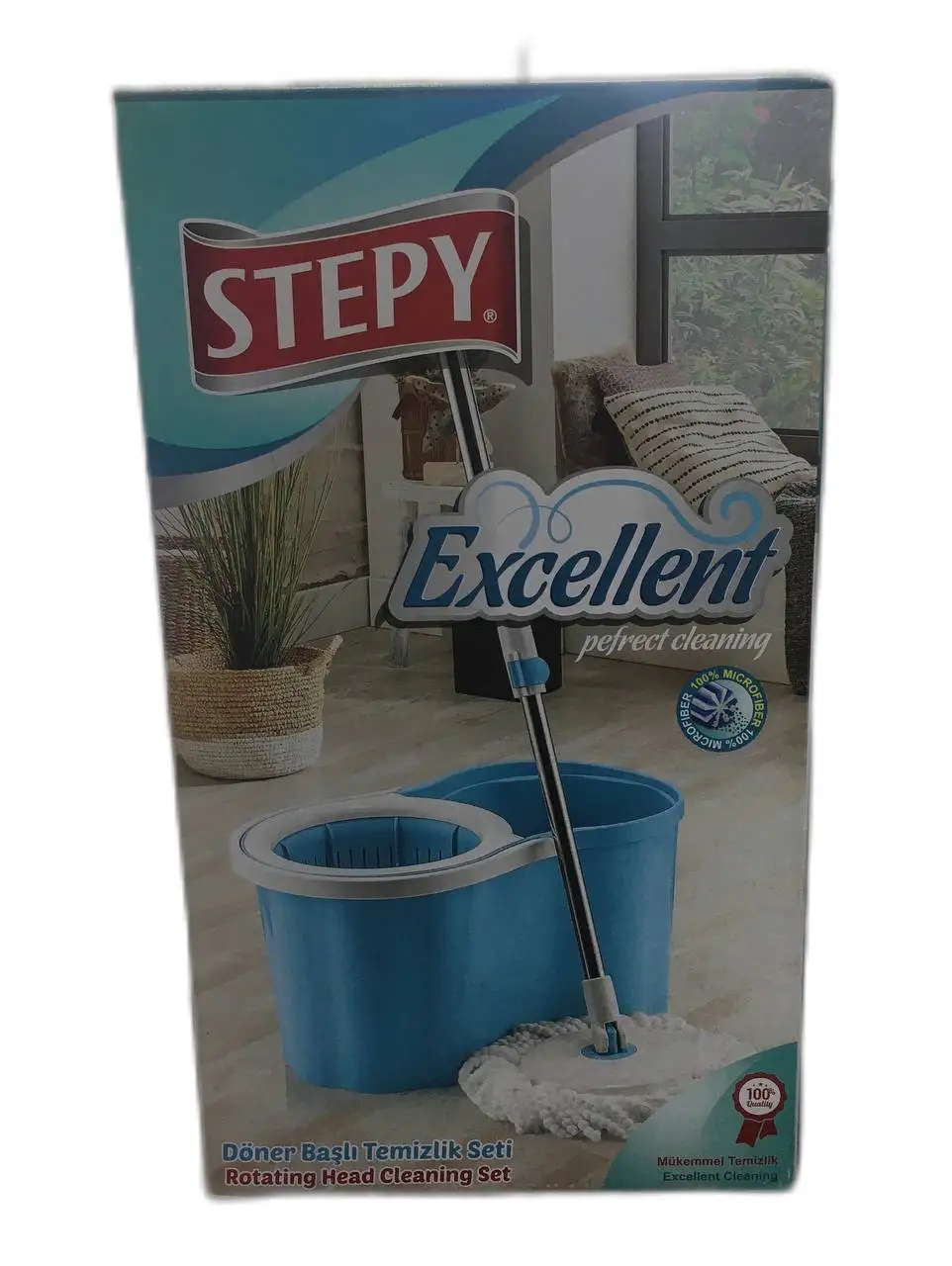 

Microfiber Flat Mop Bucket Elevator Floor Cleaning System Home Cleaning Supplies