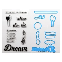 creative path clear stamps seals silicone and matching metal cutting dies set for scrapbooking cardmaking journaling decorations
