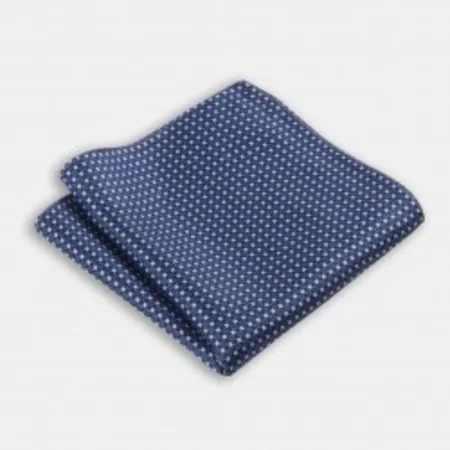 

Navy blue geometric print silk handkerchief 67827331