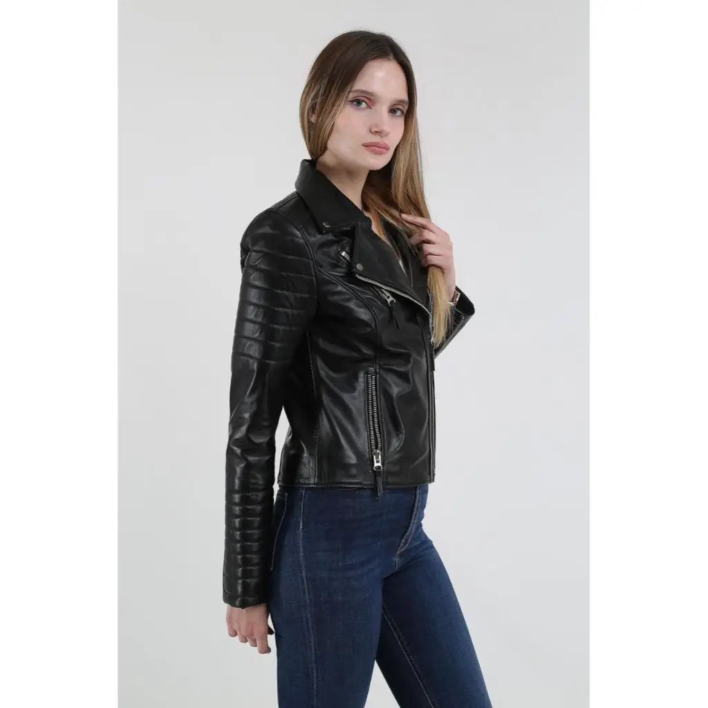 Women Leather Jacket Genuine Real Leather Jacket leather Coat lambskin coat Female Jacket Genuine Leather Women's Black Coat