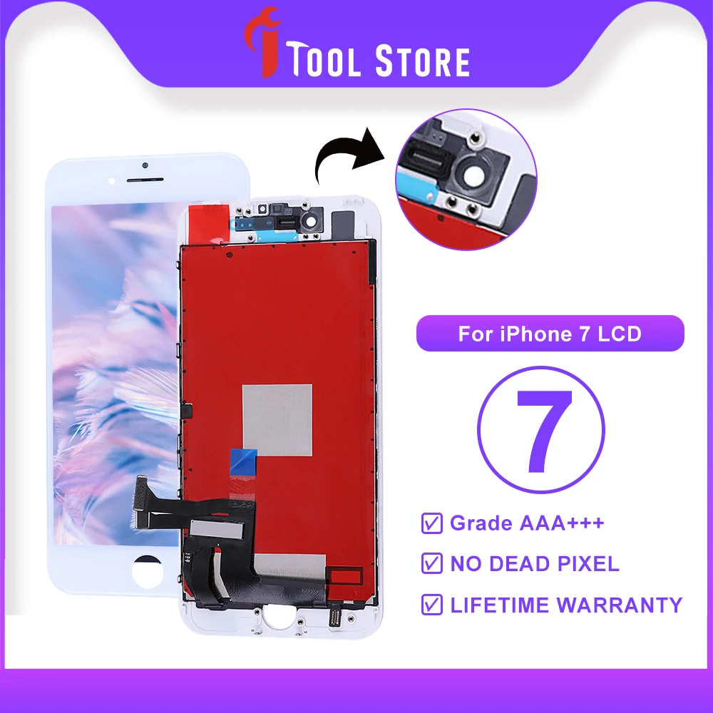 Жк дисплей и дигитайзер сенсорного экрана класса AAA +++ для iPhone 7 детали в сборе iPhone7