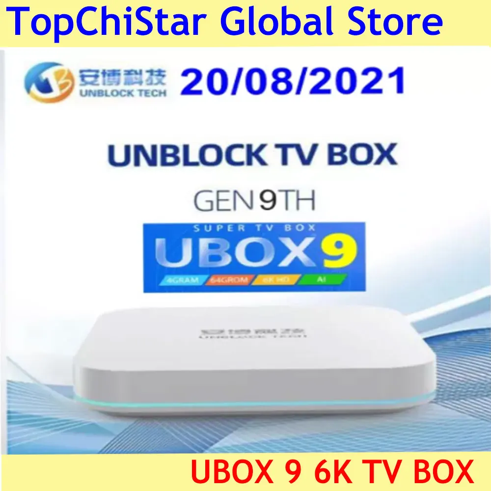 

Unblock UBOX9 PRO max TV BOX AI VOICE Dual wifi 4GB 64GB Hot in Japan Korea USA Canada france SG uk AUS UBOX8 PK EVPAD TV 6S 6P