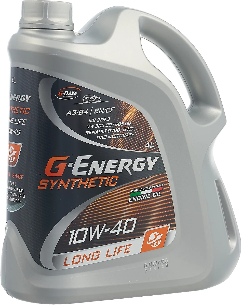 Моторное масло G Energy Synthetic Long Life 253142395 синтетическое 10W 40 10w40 API SN/CF ACEA A3/B4 4 л|Моторное