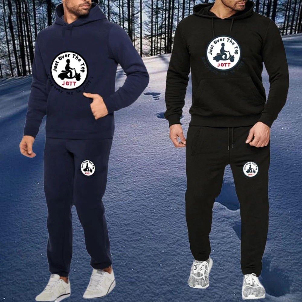 

Streetwear Athletic Sets Men Autumn Winter Brand Hoodies and Pants Long Sleeve Jogging Suits 2021 Fashion Man setsTracksuits
