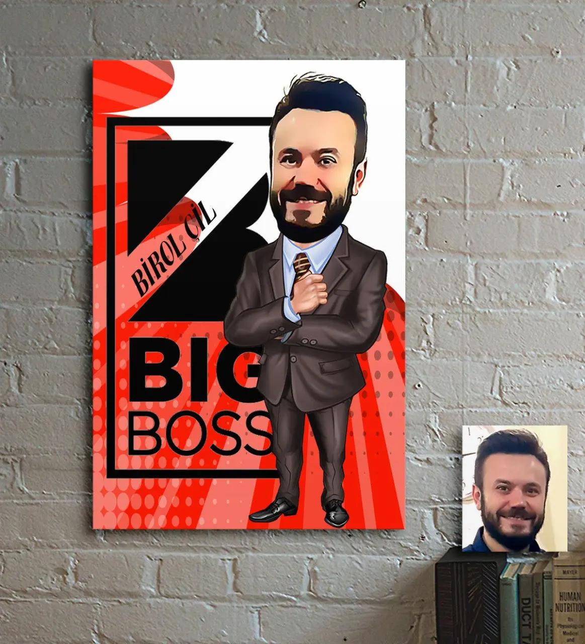 

Personalized Mr Big Boss Cartoon Wooden Table-2