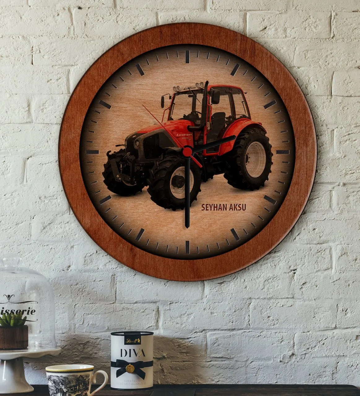 

Personalised Tractor Design Wooden Wall Saati-3