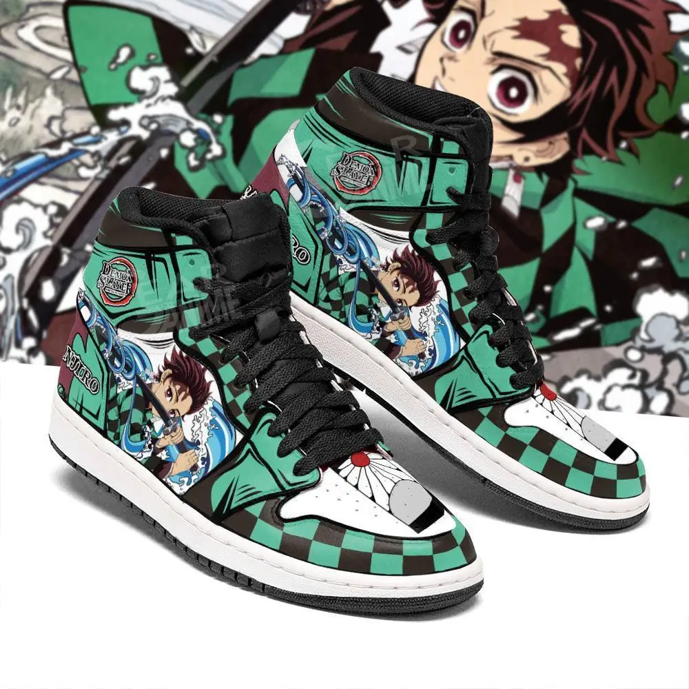 

Tanjiro Shoes Water Breathing Skill Demon Slayer Custom Anime Sneakers