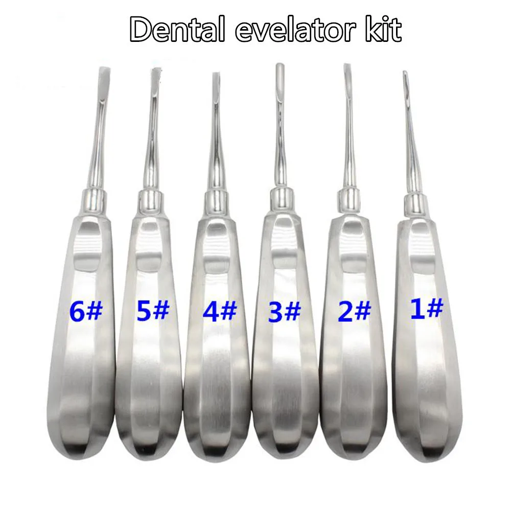 Free Shipping 6 pcs/ kit dental lab dentistry dentist dental detista equipment for teeth whitening curved root elevator