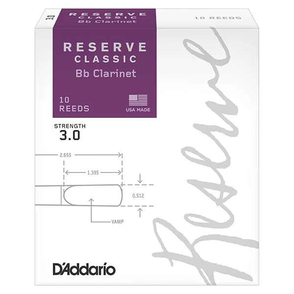 DCT1030 Reserve Classic Трости для кларнета Bb размер 3.0 10шт. Rico | Спорт и развлечения