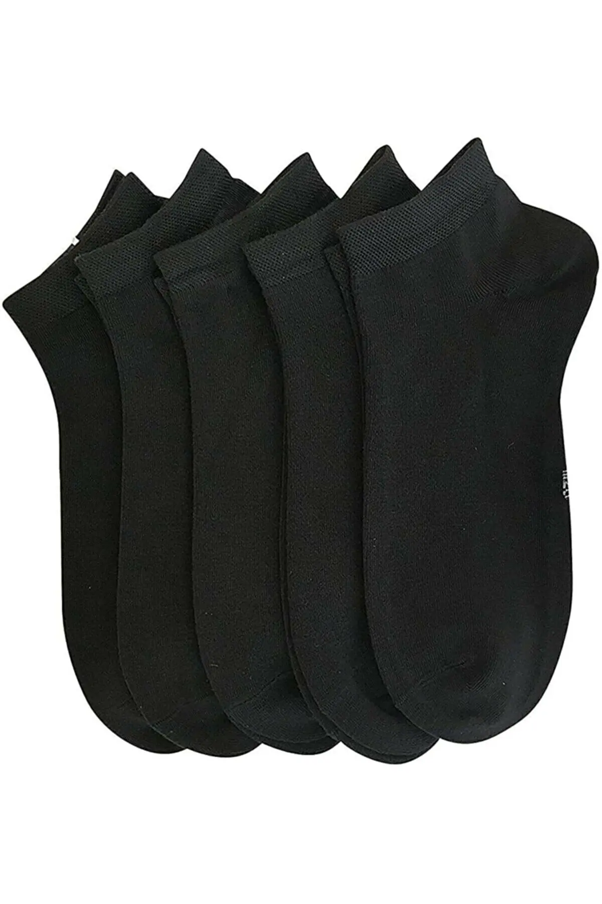 White Cotton Ankle Length Booties Socks 5 Pack