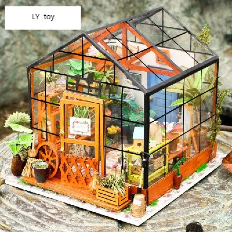 3D трехмерная головоломка Сборная модель ручной работы DIY дом подарок на день рождения девушка креативный Кэти цветок дом