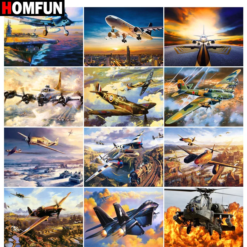 

Алмазный Узор HOMFUN 5D страз для рукоделия Алмазная вышивка «сделай сам» вышивка крестиком «Самолет закат» Алмазная вышивка