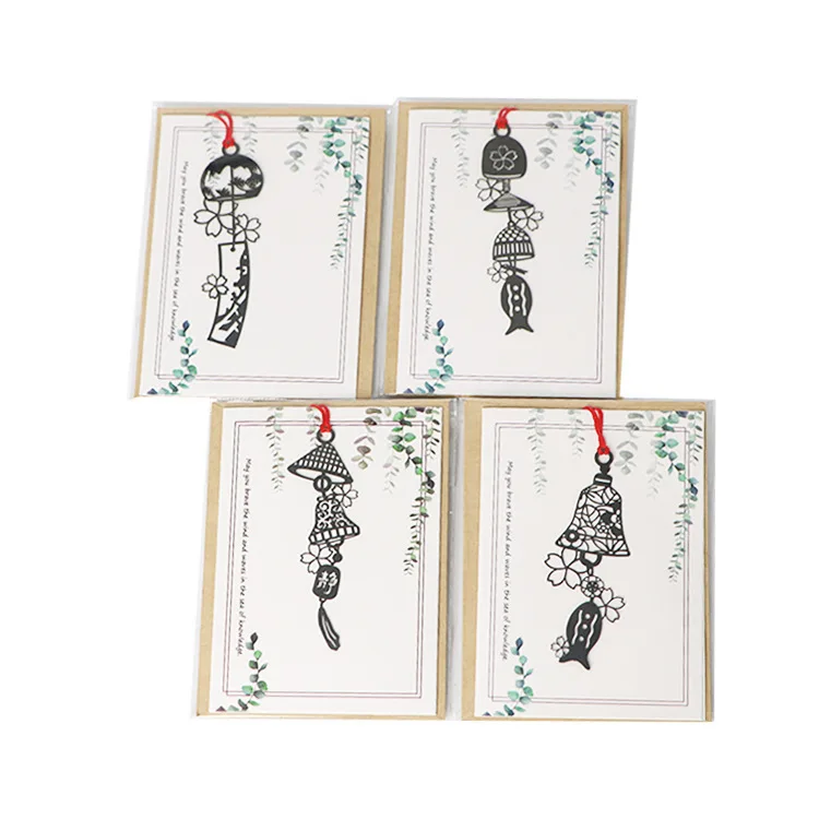 50 шт./лот творческая ветряная музыка металлическая Закладка/Ежедневная серия