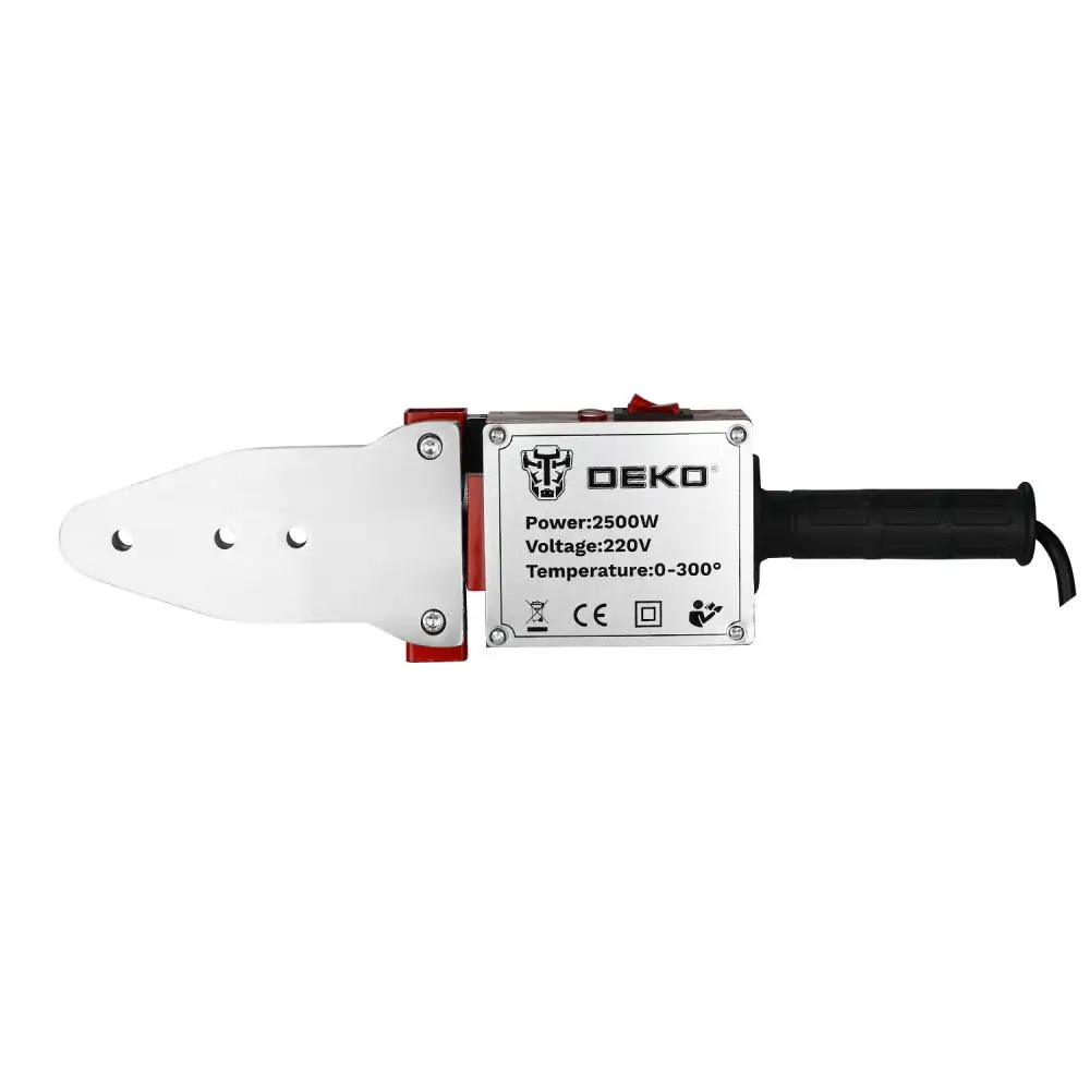 Аппарат для сварки полипропиленовых труб DEKO PPWM2500W в металлическом кейсе 4 насадки