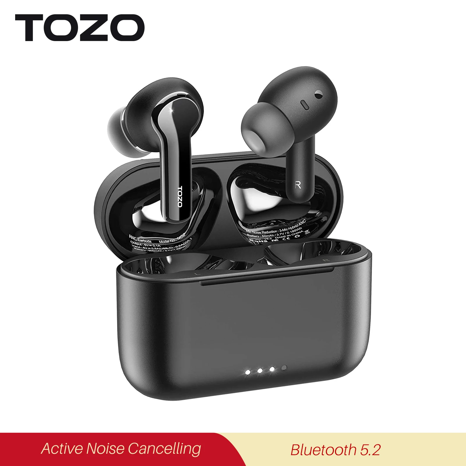 Bluetooth наушники TOZO NC2 гибридные с активным шумоподавлением и поддержкой 5