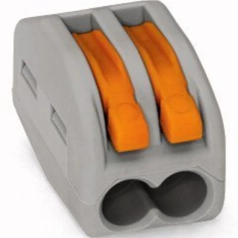 Клемма на 2 провода Wago 222-412 0 08-2 5 кв. мм с рычажком упаковка 100шт (аналог) | Connectors