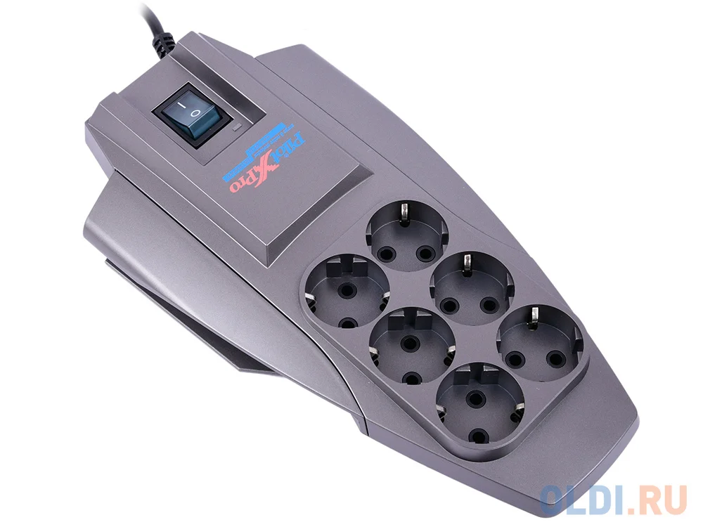 Сетевой фильтр Pilot X Pro 3м (6 розеток) серый|Электротовары| |