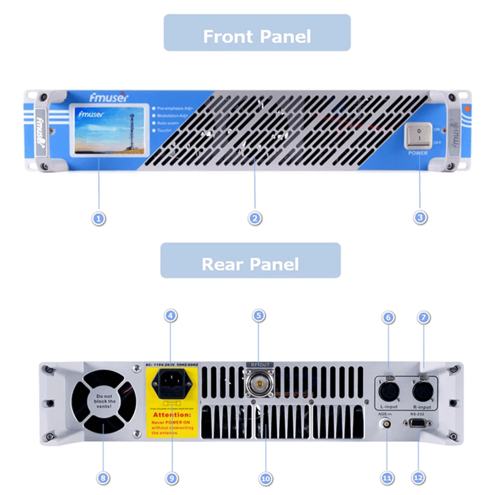 FMT-80T 80 Вт FM-радио трансмиттер Студия на воздухе + DP100 дипольная антенна