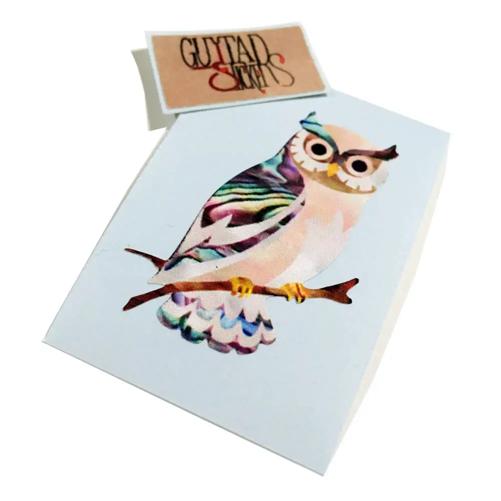 &quotСова&quot виниловая наклейка на деку гитары | Спорт и развлечения