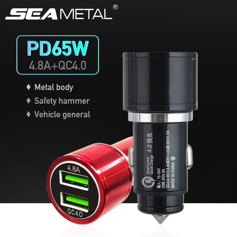 Автомобильное зарядное устройство USB Quick Charge 4 0 QC4.0 QC3.0 QC 4.8A PD 65 Вт | Автомобили и