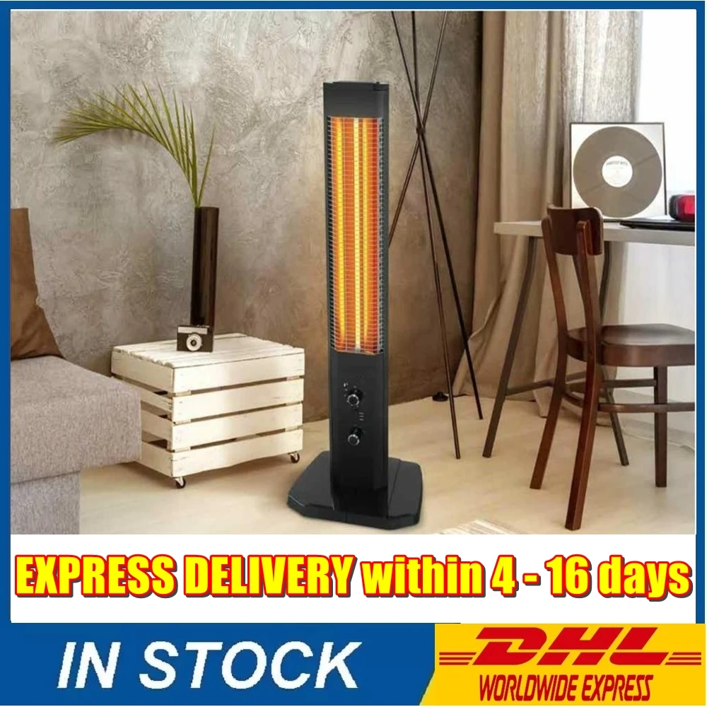 

1800W Orbit Tower Heater VERTICAL DESIGN Indoor Outdoor Electric Panel Infrared Patio Space Heater with Thermostat Heating Stove