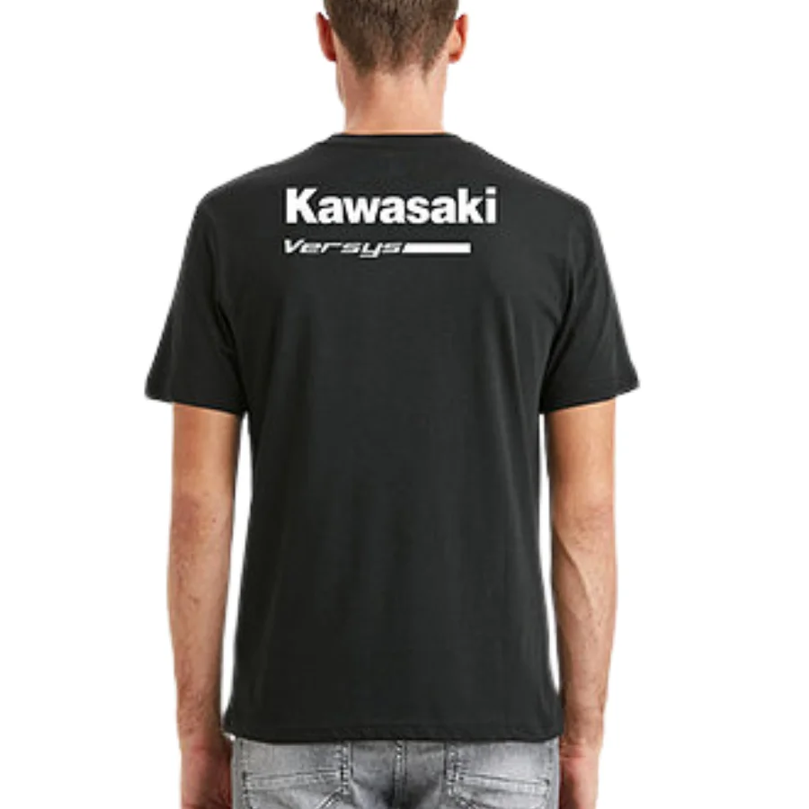 

New Fashion Spring Men's O neck Short Sleeve Tshirt Kawasaki Versys Printed 100% Cotton Casual Crew Neck Summer T-shirt