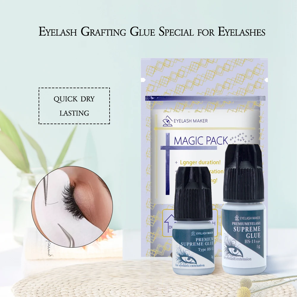 Free Shipping Korea Supplies Professional 2s Dring Time HS 11 Glue With Eyelash Extension Glue