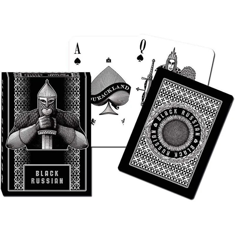 Piatnik Poker deck Россия черно-черные русские игральные карты 55 карт | Игрушки и хобби