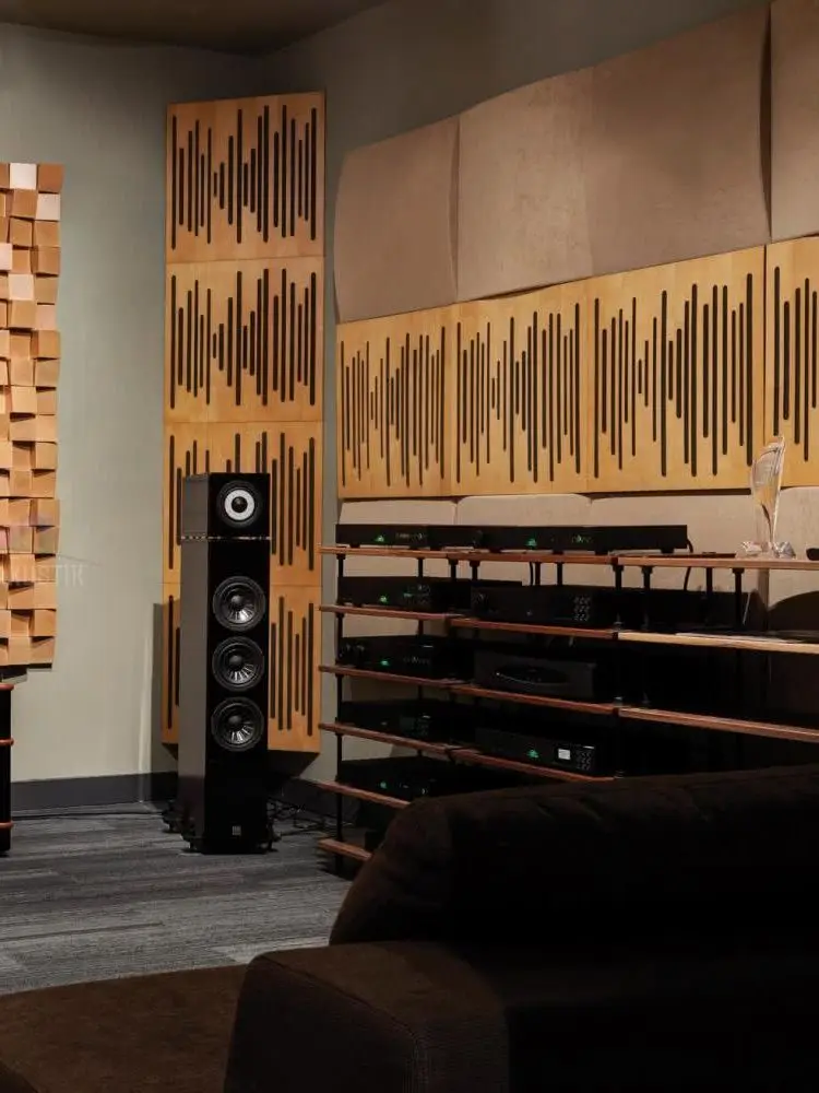 Эко-акустическая линия деревянная рассеивающая панель 40*40 доска звукоотвод