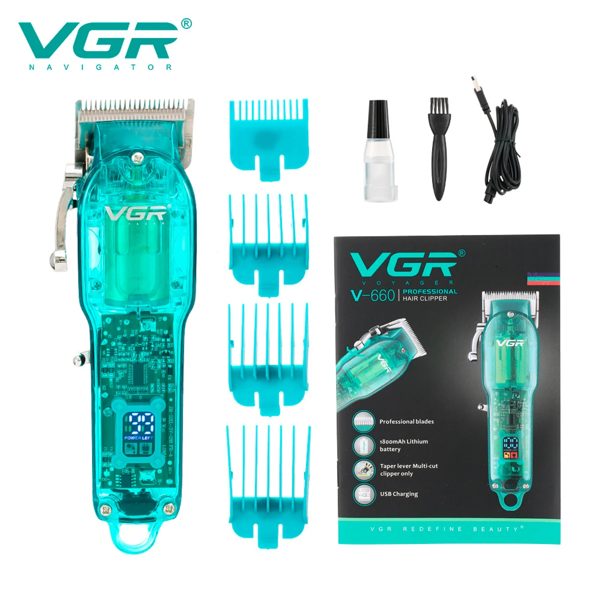 Машинка беспроводная для стрижки волос бороды и усов с аккумулятором высокой