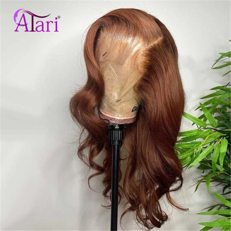 

Chocolate Brown HD 13x6 Lace Frontal Wigs Ginger Brown 6x6 Lace Closure Wig 30" Body Wave Lace Front Human Hair Wigs for Women