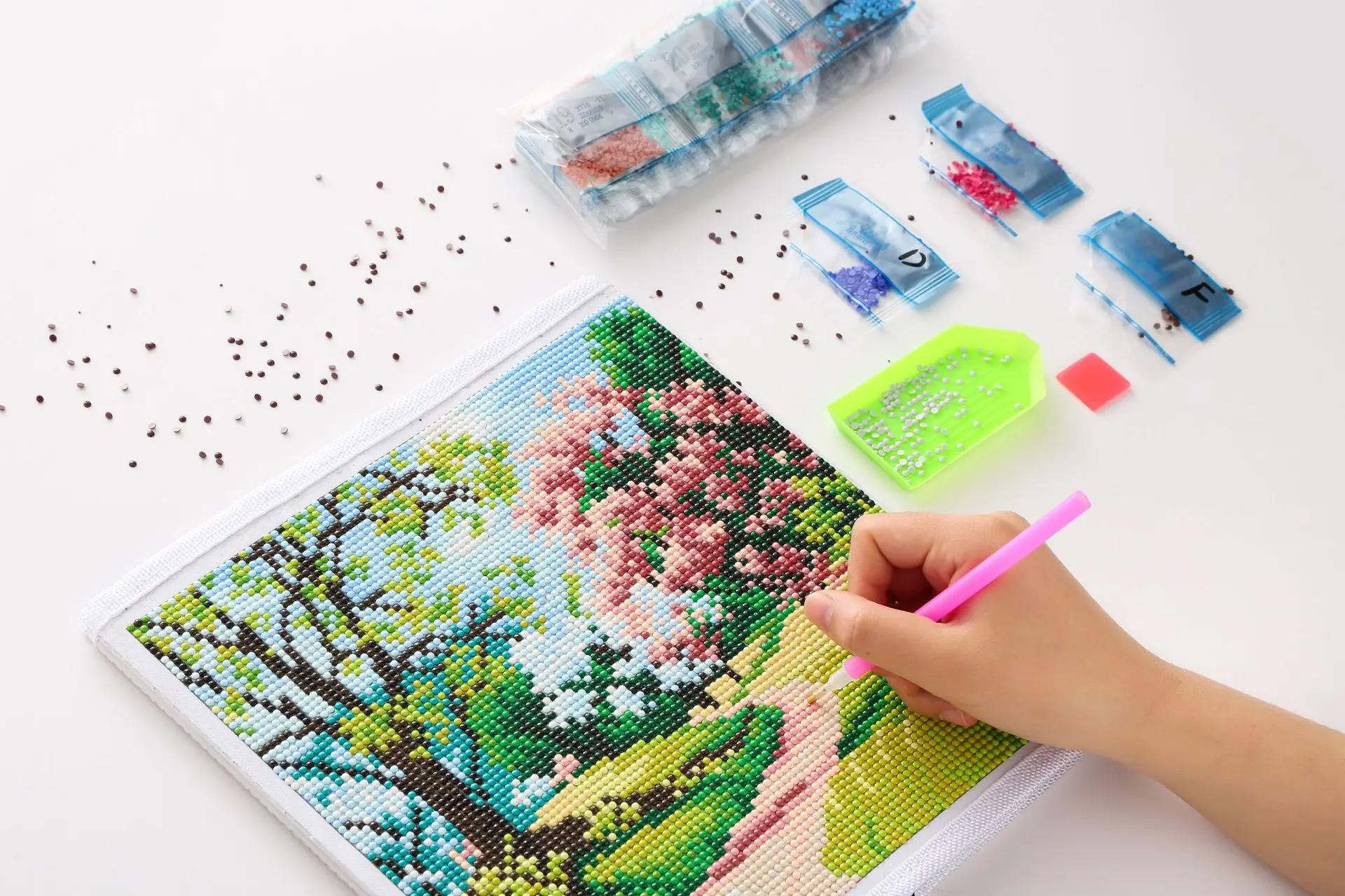 Набор для рисования с круглыми камнями и полотном Стикеры корзины ручной работы