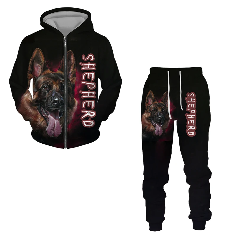 Костюм спортивный мужской с 3D-принтом свитшот худи и штаны повседневная одежда