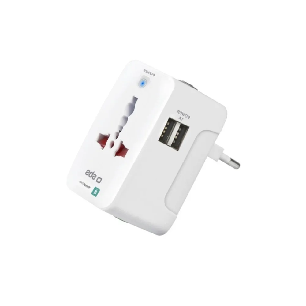 Сетевое зарядное устройство SBS 2xUSB 1А с адаптером для вилок U|Зарядные устройства