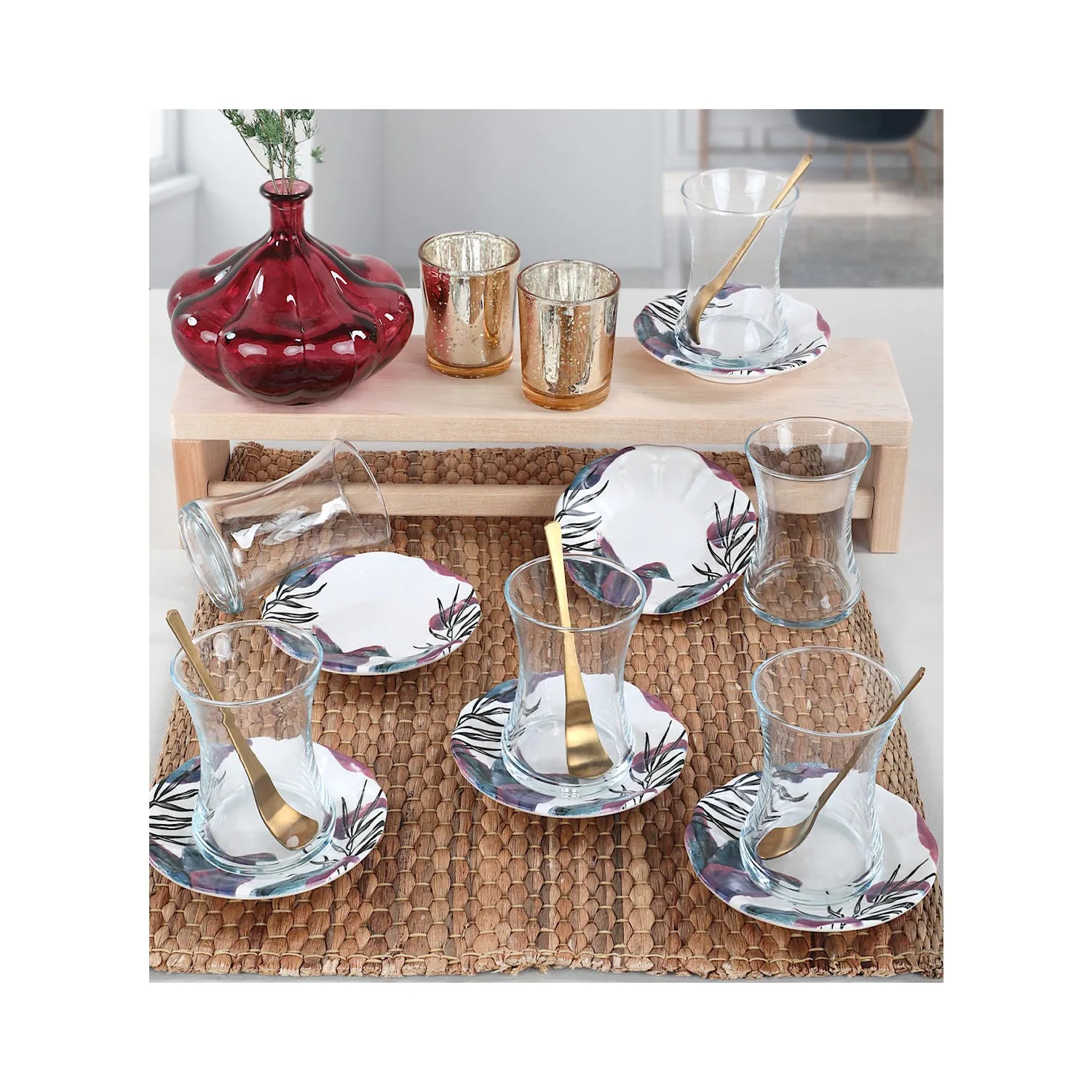 

Vio Glass Tea Set 12 Pieces For 6 Persons
