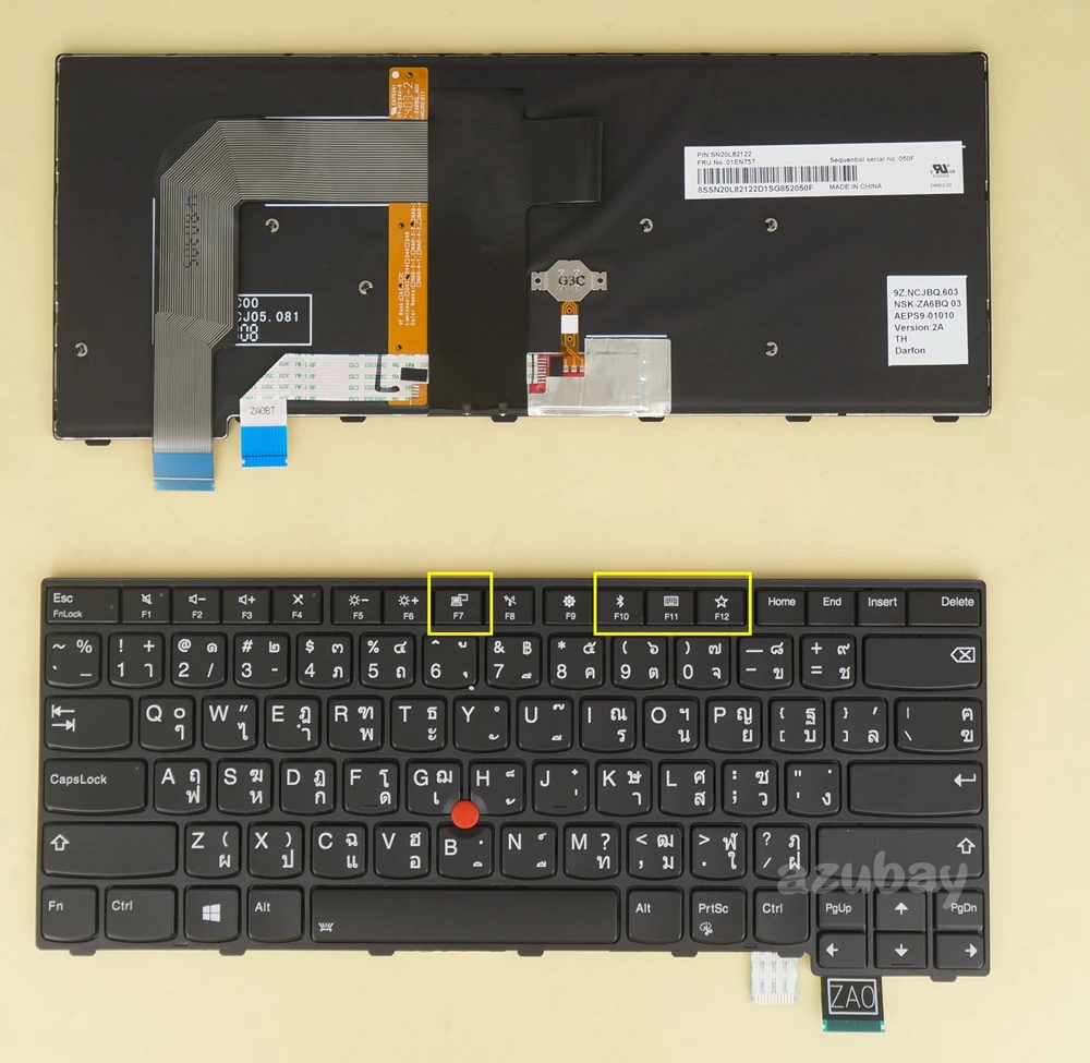 Клавиатура Thai &amp US для ноутбука Lenovo Thinkpad T470S T460S 13 Gen 1 2 01EN716 01EN757 подсветка черная с