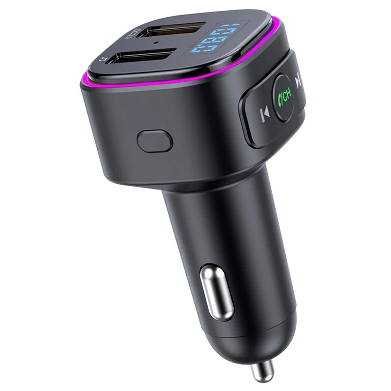 Автомобильный fm передатчик Bluetooth 5 0 Беспроводной MP3 плеер стерео аудио AUX USB QC3.0