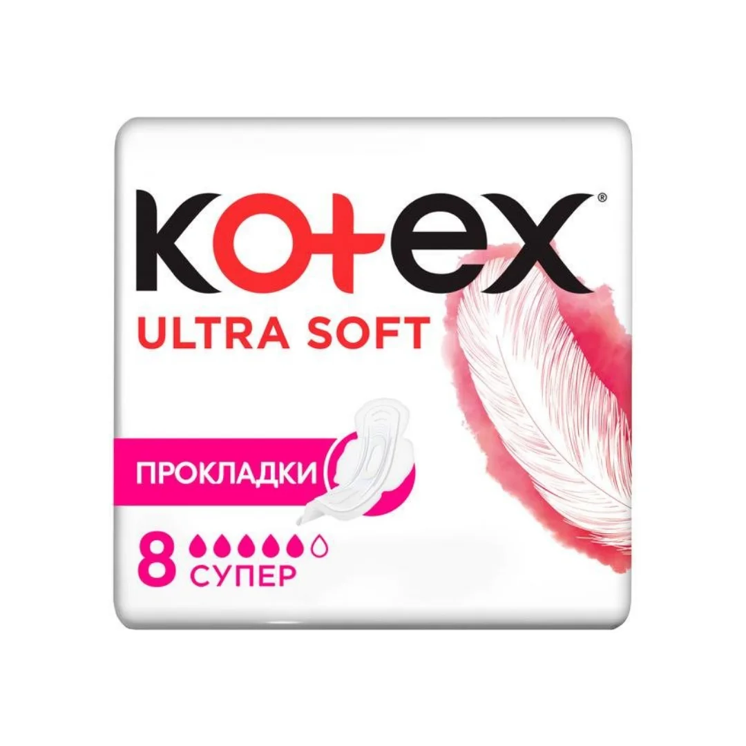Kotex Прокладки гигиенические Ultra Soft Super, 8 шт