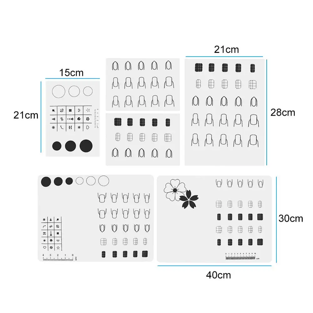 Пластина силиконовая для наполнения гель лаком форма маникюра Типсы цветной