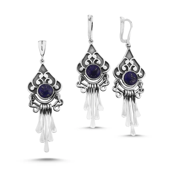 

Серебряный 925 пробы камень Lapis набор для ручной работы