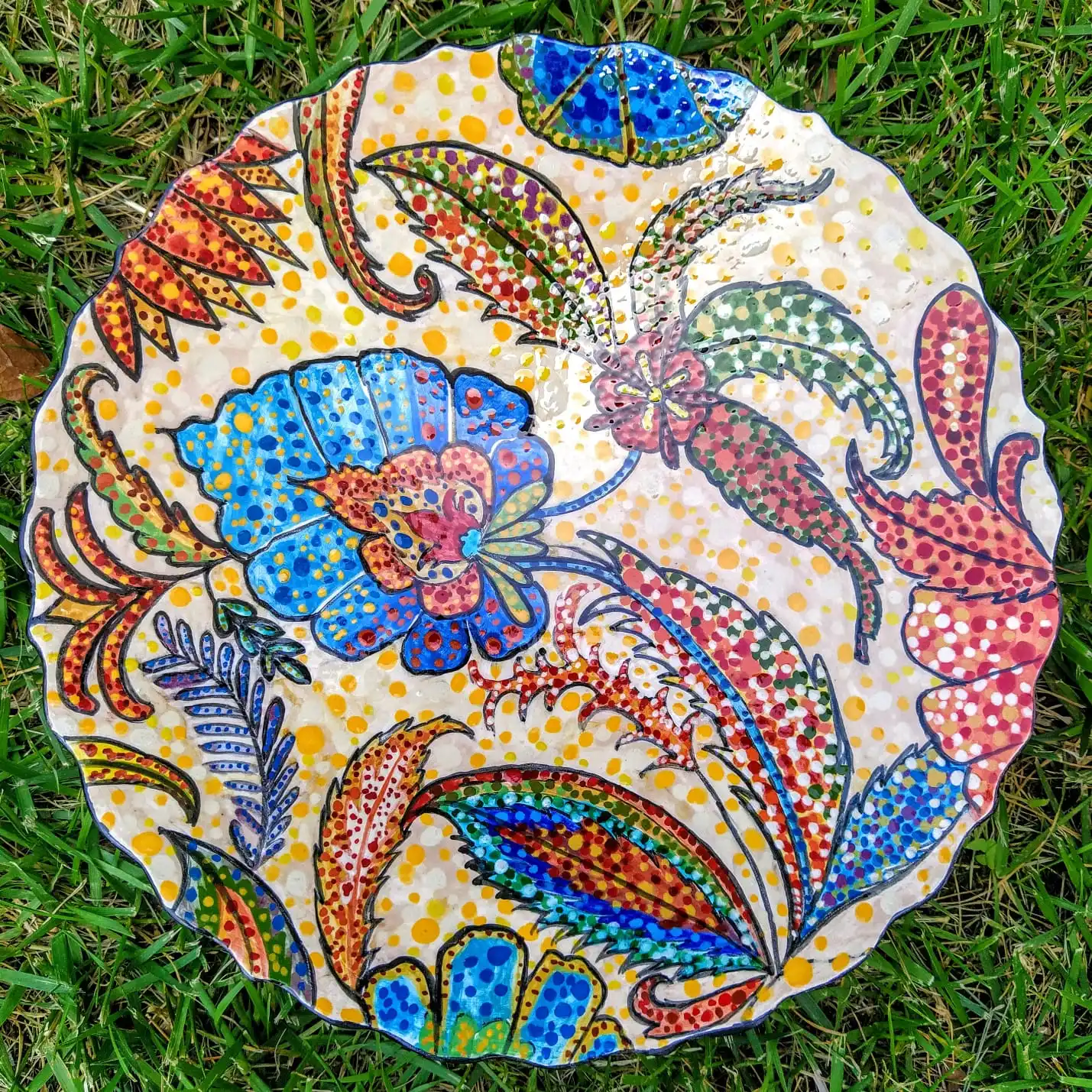 

Finecraft Handmade 100% Original and Original Design Ceramic, Tile Decorative Plate Es-623