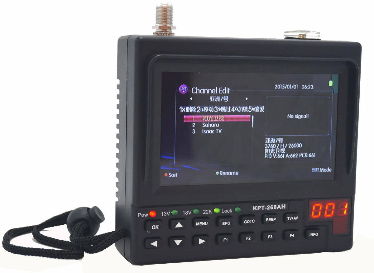 KPT 268AH спутниковый видоискатель DVB S2 Satfinder Full HD цифровой ТВ приемник измеритель MPEG 4