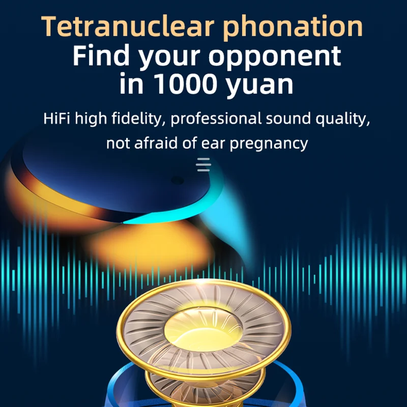 Беспроводные Bluetooth-наушники TWS со светодиодсветодиодный подсветкой | Электроника