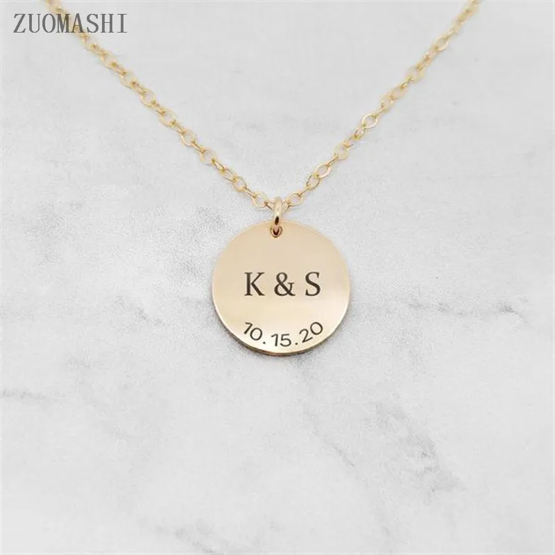 Ожерелье с индивидуальной гравировкой на годовщину и дату | Украшения аксессуары