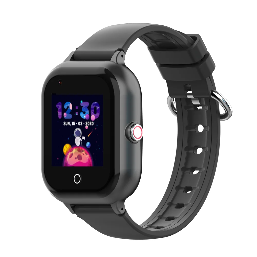 Умные часы Wonlex Smart Baby KT24 4G (LTE) с видеозвонком черного цвета.