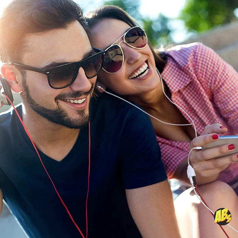 Аудио разветвитель AUX на 2 для наушников адаптер Jack 3.5мм Male 3.5mm Female шнур переходник